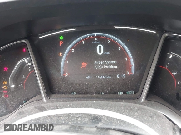 2019 Honda Civic Sport with VIN 2HGFC2F8XKH585650, listed as a IAAI auction lot 42043354 with 116,412 mi miles and . Bid and sale history available at DreamBid. Image 15.