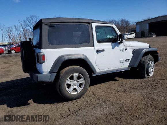 2021 Jeep Wrangler Sport S with VIN 1C4GJXANXMW751236, listed as a Copart auction lot 50683115 with 56,325 mi miles and Salvage Title. Bid and sale history available at DreamBid. Image 3.