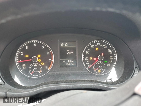 2015 Volkswagen Passat Wolfsburg Edition with VIN 1VWAT7A30FC113366, listed as a Copart auction lot 59846505 with 110,613 mi miles and Salvage title. Bid and sale history available at DreamBid. Image 9.