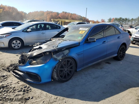 2016 Mercedes-Benz E-Class AMG E 63 S with VIN WDDHF7GB1GB285832, listed as a Copart auction lot 77434494 with 0 mi miles and Salvage Title. Bid and sale history available at carsss.com. Image 1.