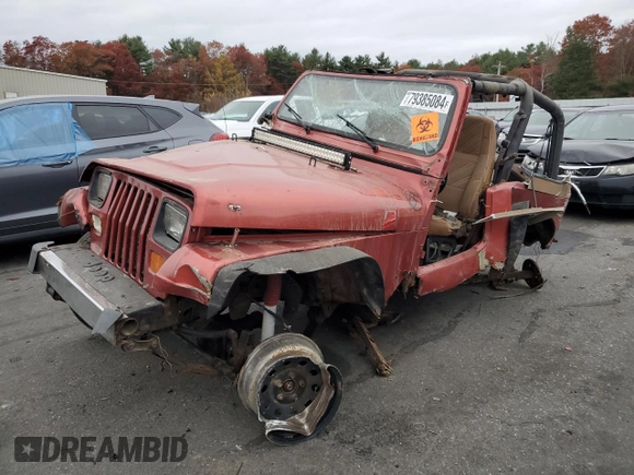 1992 Jeep Wrangler with VIN 2J4FY29S5NJ521790, listed as a Copart auction lot 79385084 with 0 mi miles and Non Repairable. Bid and sale history available at carsss.com. Image 1.