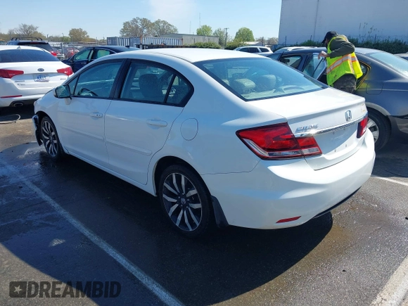 2015 Honda Civic Sedan EX-L with VIN 19XFB2F90FE025017, listed as a IAAI auction lot 41883776 with 98,314 mi miles. Bid and sale history available at carsss.com. Image 3.