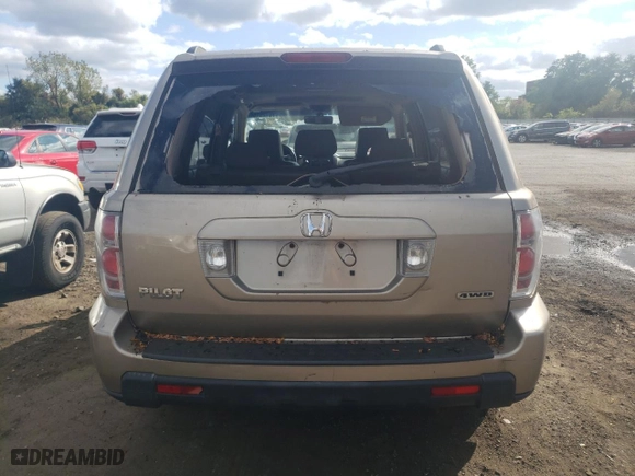 2006 Honda Pilot EX-L with VIN 2HKYF18506H515096, listed as a Copart auction lot 70725164 with 119,460 mi miles and Non Repairable. Bid and sale history available at carsss.com. Image 6.