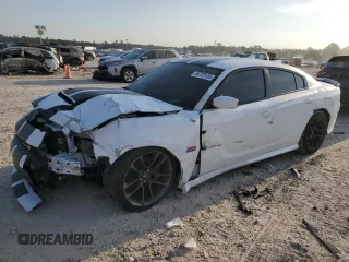 2022 Dodge Charger Scat Pack Widebody with VIN 2C3CDXGJ0NH221288, listed as a Copart auction lot 50723135 with 20,384 mi miles and Salvage Title. Bid and sale history available at carsss.com. Image 1.