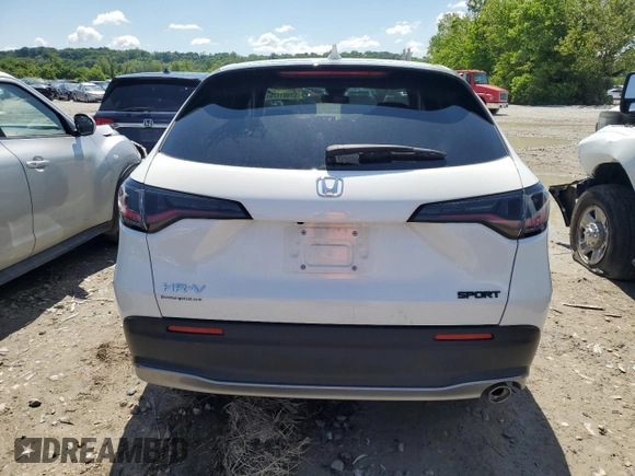 2024 Honda HR-V Sport with VIN 3CZRZ2H54RM734279, listed as a Copart auction lot 57991175 with 18,705 mi miles and Salvage title. Bid and sale history available at DreamBid. Image 6.