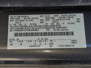 2023 Ford Transit Passenger XL with VIN 1FBAX9YG7PKA99683, listed as a Copart auction lot 72123694 with 21,370 mi miles and Salvage Title. Bid and sale history available at DreamBid. Image 15.