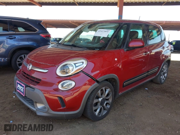 2015 FIAT 500L Urbana Trekking with VIN ZFBCFADH8FZ034079, listed as a IAAI auction lot 42437851 with 54,216 mi miles and . Bid and sale history available at DreamBid. Image 2.