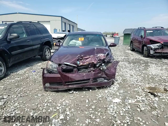 2007 BMW 3 Series 328i with VIN WBAVA37527NL15737, listed as a Copart auction lot 52809515 with Not provided miles and Salvage title. Bid and sale history available at DreamBid. Image 11.