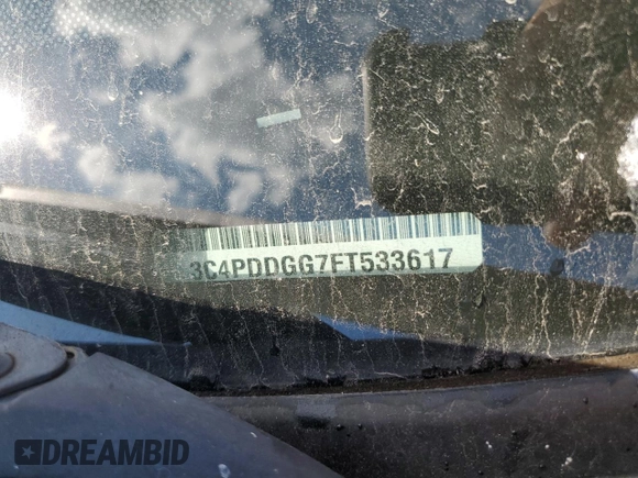 2015 Dodge Journey Crossroad with VIN 3C4PDDGG7FT533617, listed as a Copart auction lot 50380085 with 145,243 mi miles and Salvage title. Bid and sale history available at DreamBid. Image 13.