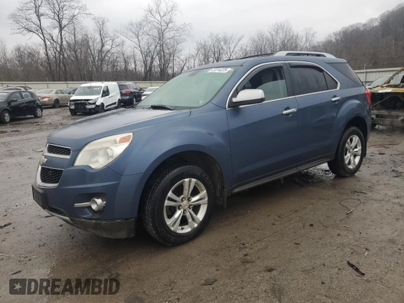 2011 Chevrolet Equinox LTZ with VIN 2CNFLGEC6B6451761, listed as a Copart auction lot 47014225 with 122,911 mi miles and Salvage Title. Bid and sale history available at carsss.com. Image 1.