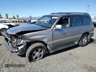 2002 Toyota Land Cruiser with VIN JTEHT05J422022145, listed as a Copart auction lot 46370705 with 215,762 mi miles and Salvage Title. Bid and sale history available at carsss.com. Image 1.