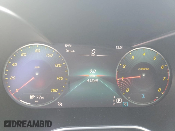 2020 Mercedes-Benz C 300 with VIN 55SWF8EBXLU328905, listed as a Copart auction lot 47097035 with 41,265 mi miles and Clean Title. Bid and sale history available at DreamBid. Image 9.