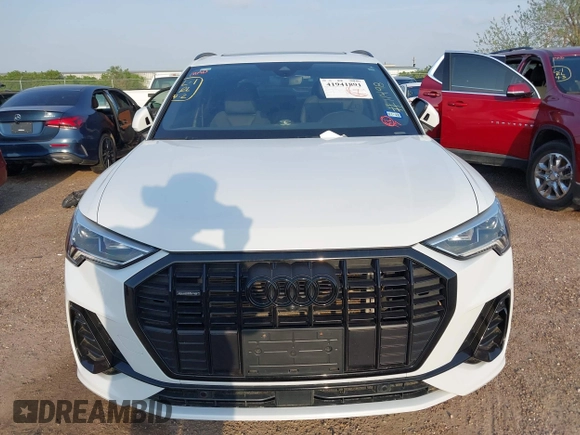 2022 Audi Q3 S line Premium Plus with VIN WA1EECF35N1063231, listed as a IAAI auction lot 41941891 with 43,891 mi miles and . Bid and sale history available at DreamBid. Image 6.