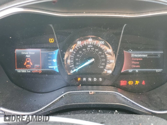 2016 Ford Fusion Titanium with VIN 3FA6P0K93GR360686, listed as a Copart auction lot 50760895 with 187,369 mi miles and Salvage title. Bid and sale history available at DreamBid. Image 9.