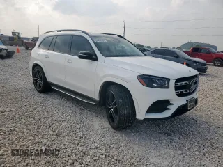 2022 Mercedes-Benz GLS 450 with VIN 4JGFF5KE6NA739823, listed as a Copart auction lot 57478395 with 35,664 mi miles and Salvage title. Bid and sale history available at DreamBid. Image 4.