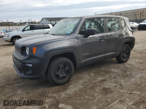 2020 Jeep Renegade Sport z VIN ZACNJBAB2LPL24142, wystawiony jako Copart lot #45908345 z przebiegiem 69 118 mil mil oraz Szkoda całkowita • Salvage title. Historia ofert i sprzedaży dostępna na DreamBid. Obrazek 1.