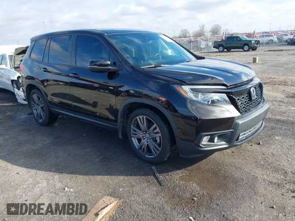2021 Honda Passport EX-L with VIN 5FNYF7H56MB009450, listed as a IAAI auction lot 41474645 with 91,140 mi miles. Bid and sale history available at carsss.com. Image 1.