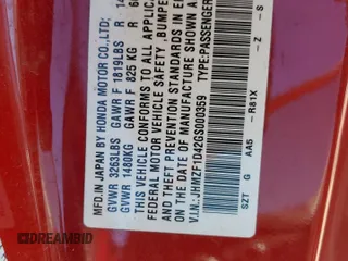 2016 Honda CR-Z LX with VIN JHMZF1D42GS000359, listed as a Copart auction lot 74703483 with 56,331 mi miles and . Bid and sale history available at carsss.com. Image 13.