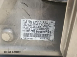 2006 Honda Accord LX с VIN 3HGCM56406G702303, выставлен на аукционе Copart как лот 60987745 с пробегом Не указан миль и На запчасти • Non repairable. История ставок и продаж доступна на DreamBid. Изображение 13.