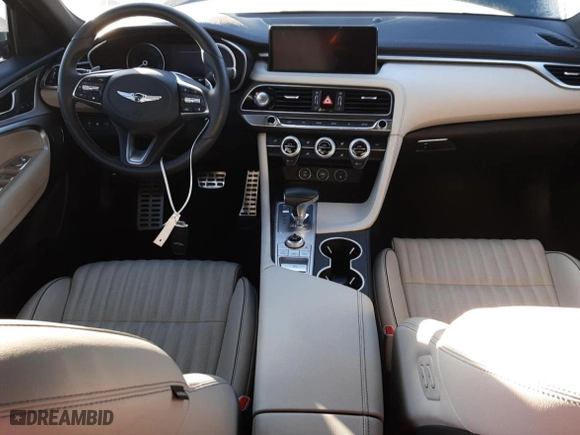2022 Genesis G70 3.3T with VIN KMTG54TE2NU081924, listed as a Copart auction lot 80778343 with 18,277 mi miles. Bid and sale history available at carsss.com. Image 8.