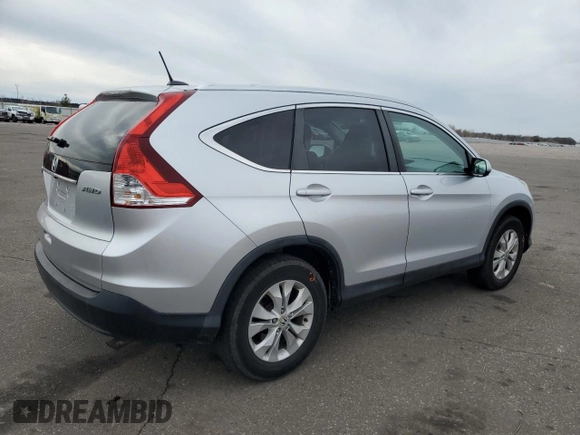 2014 Honda CR-V EX-L with VIN 2HKRM4H77EH659739, listed as a Copart auction lot 50413205 with 118,429 mi miles and Salvage Title. Bid and sale history available at carsss.com. Image 3.