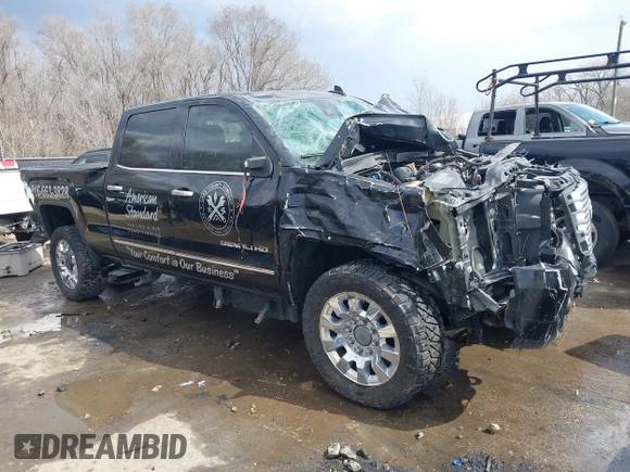 2015 GMC Sierra 2500HD available WiFi Denali with VIN 1GT120E89FF668110, listed as a IAAI auction lot 41805520 with 1 mi miles. Bid and sale history available at carsss.com. Image 14.