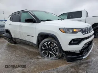 2023 Jeep Compass Limited with VIN 3C4NJDCN0PT531701, listed as a Copart auction lot 44122455 with 16,497 mi miles and Salvage Title. Bid and sale history available at carsss.com. Image 4.