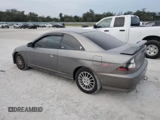 2005 Honda Civic EX with VIN 1HGEM21915L079673, listed as a Copart auction lot 81553344 with 187,454 mi miles and Salvage Title. Bid and sale history available at carsss.com. Image 2.