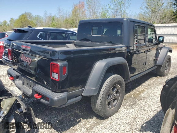 2021 Jeep Gladiator Rubicon with VIN 1C6JJTBG0ML507537, listed as a Copart auction lot 48719065 with 41,445 mi miles and Salvage title. Bid and sale history available at DreamBid. Image 3.