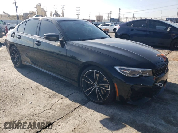 2021 BMW 3 Series M340i with VIN 3MW5U7J01M8C18300, listed as a Copart auction lot 89073395 with 37,945 mi miles and Salvage Title. Bid and sale history available at carsss.com. Image 4.