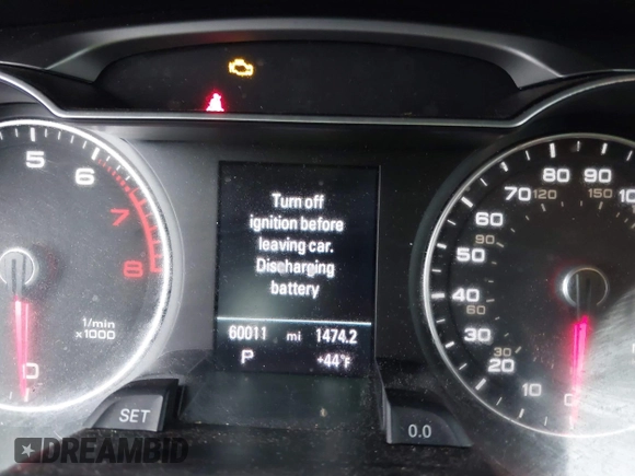 2013 Audi A4 Premium Plus with VIN WAUFFAFL1DN030548, listed as a IAAI auction lot 41523842 with 60,011 mi miles. Bid and sale history available at carsss.com. Image 15.