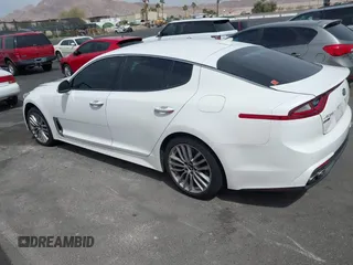 2018 Kia Stinger with VIN KNAE15LA8J6031125, listed as a IAAI auction lot 41928665 with 82,003 mi miles. Bid and sale history available at carsss.com. Image 3.