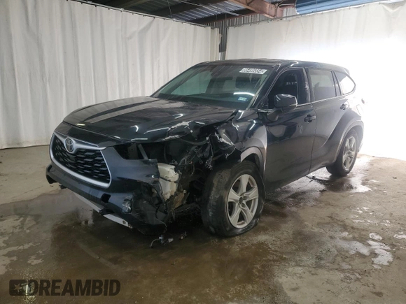 2021 Toyota Highlander L with VIN 5TDZZRAH8MS521752, listed as a Copart auction lot 86486854 with 77,367 mi miles and Clean title. Bid and sale history available at DreamBid. Image 1.