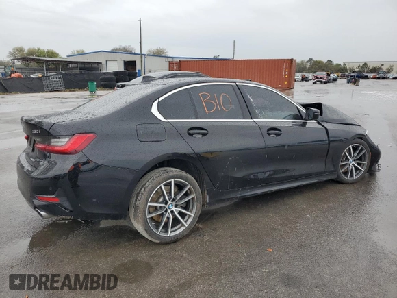 2019 BMW 3 Series 330i xDrive with VIN WBA5R7C52KAJ80510, listed as a Copart auction lot 46527915 with 0 mi miles and Non Repairable. Bid and sale history available at carsss.com. Image 3.