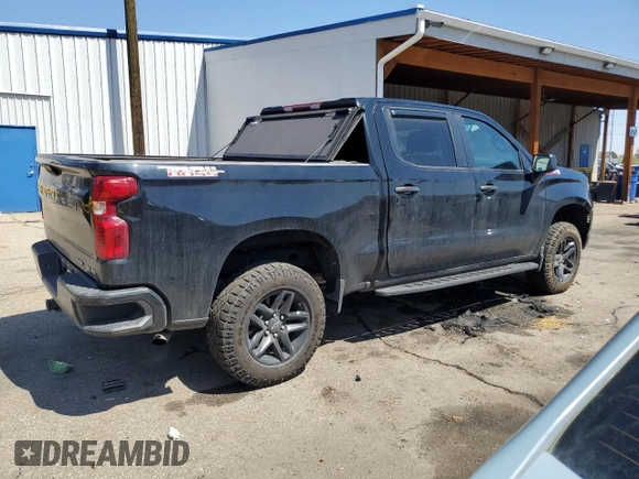 2022 Chevrolet Silverado 1500 Custom Trail Boss with VIN 3GCPDCEK4NG669261, listed as a Copart auction lot 53146265 with 34,612 mi miles and Salvage Title. Bid and sale history available at carsss.com. Image 3.