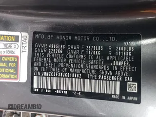 2018 Honda Clarity Plug-In Hybrid Touring with VIN JHMZC5F38JC018662, listed as a Copart auction lot 44567784 with 30,643 mi miles. Bid and sale history available at carsss.com. Image 13.