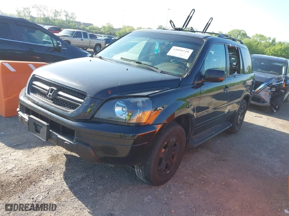 2004 Honda Pilot EX with VIN 2HKYF18614H535377, listed as a IAAI auction lot 42099729 with 362,460 mi miles. Bid and sale history available at carsss.com. Image 2.