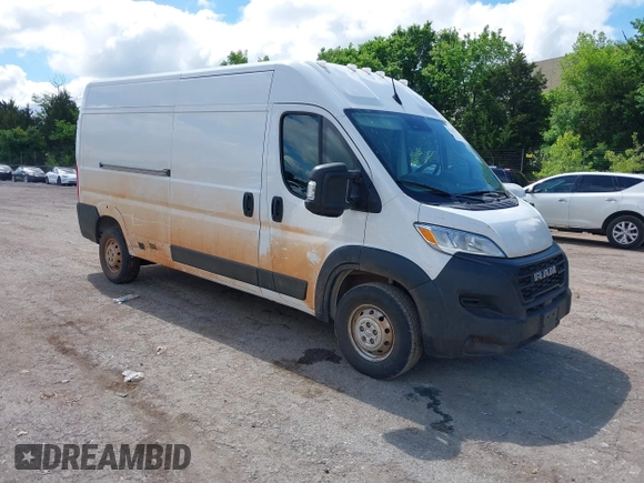 2023 Ram ProMaster Cargo with VIN 3C6LRVDGXPE541587, listed as a IAAI auction lot 42218217 with 65,963 mi miles and . Bid and sale history available at carsss.com. Image 1.