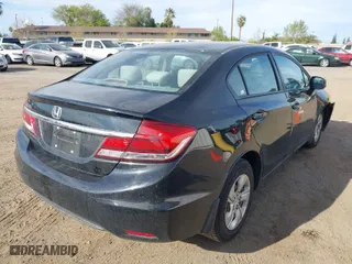 2013 Honda Civic Sdn LX with VIN 19XFB2F5XDE277562, listed as a IAAI auction lot 41852337 with 146,997 mi miles. Bid and sale history available at carsss.com. Image 4.