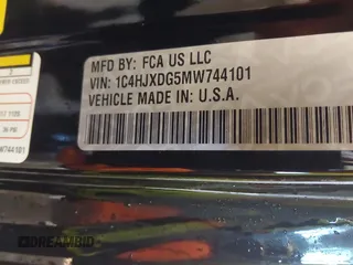 2021 Jeep Wrangler Unlimited Sport S z VIN 1C4HJXDG5MW744101, wystawiony jako IAAI lot #41258885 z przebiegiem Nie podano mil oraz . Historia ofert i sprzedaży dostępna na DreamBid. Obrazek 9.