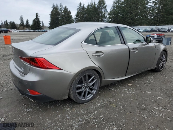 2017 Lexus IS with VIN JTHBA1D24H5052722, listed as a Copart auction lot 46131085 with 0 mi miles and Salvage Title. Bid and sale history available at carsss.com. Image 3.