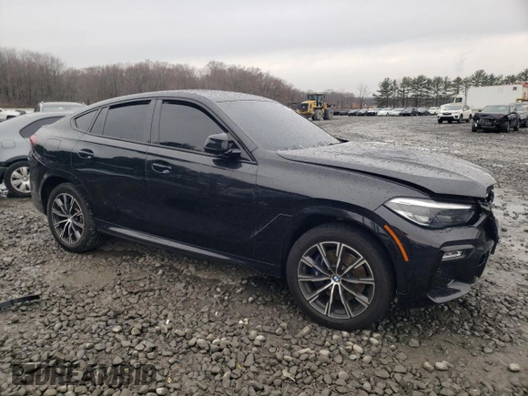 2021 BMW X6 xDrive40i with VIN 5UXCY6C00M9G43276, listed as a Copart auction lot 83149214 with 0 mi miles and Salvage Title. Bid and sale history available at carsss.com. Image 4.