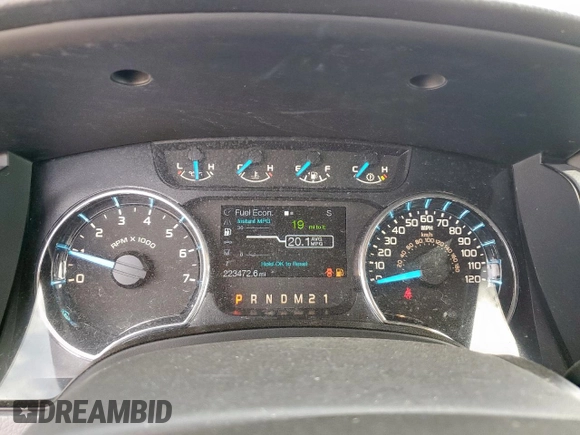 2014 Ford F-150 XL with VIN 1FTFW1ET0EKG04449, listed as a Copart auction lot 62642725 with 223,472 mi miles and Salvage title. Bid and sale history available at DreamBid. Image 9.
