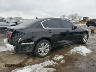 2012 Infiniti G25 x with VIN JN1DV6AR0CM860807, listed as a Copart auction lot 85808954 with 126,531 mi miles and Salvage Title. Bid and sale history available at DreamBid. Image 3.