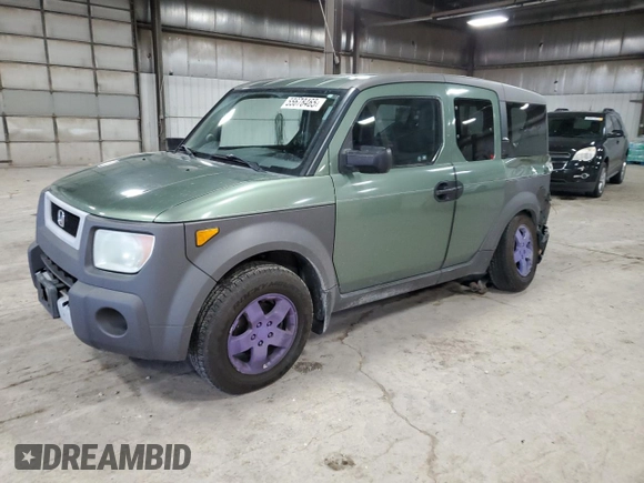 2003 Honda Element EX z VIN 5J6YH28573L035686, wystawiony jako Copart lot #55678465 z przebiegiem 105 585 mil mil oraz Szkoda całkowita • Salvage title. Historia ofert i sprzedaży dostępna na DreamBid. Obrazek 1.