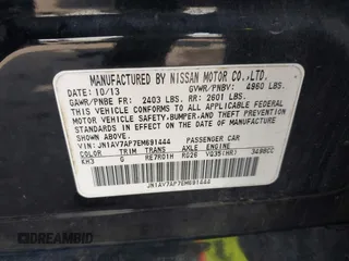 2014 Infiniti Q50 Hybrid Sport with VIN JN1AV7AP7EM691444, listed as a IAAI auction lot 41564726 with 128,834 mi miles and . Bid and sale history available at DreamBid. Image 9.