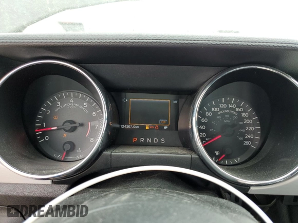 2016 Ford Mustang GT with VIN 1FA6P8CFXG5297026, listed as a Copart auction lot 61017575 with 124,367 mi miles and Salvage title. Bid and sale history available at DreamBid. Image 9.