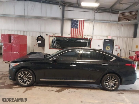 2015 Hyundai Genesis 3.8L with VIN KMHGN4JE1FU012186, listed as a IAAI auction lot 41753637 with 91,241 mi miles. Bid and sale history available at carsss.com. Image 14.