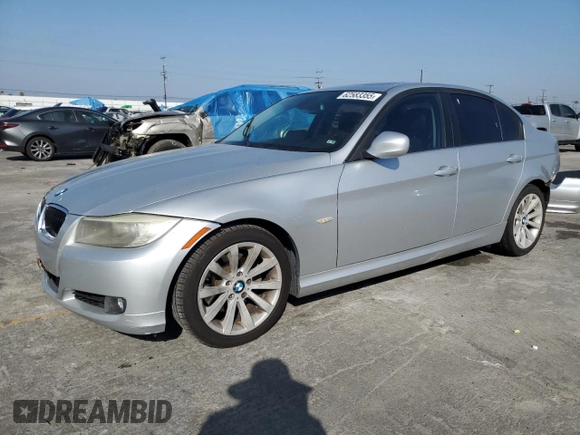 2011 BMW 3 Series 328i with VIN WBAPH5C56BA442027, listed as a Copart auction lot 62583355 with 154,066 mi miles and Salvage title. Bid and sale history available at DreamBid. Image 1.
