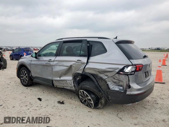 2021 Volkswagen Tiguan S with VIN 3VV1B7AX0MM033300, listed as a Copart auction lot 57270715 with 70,125 mi miles and Salvage title. Bid and sale history available at DreamBid. Image 2.